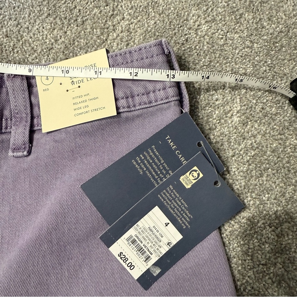 NWT Universal Thread Lavender High-Rise Sailor Wide Leg Jeans Size 4 - Picture 3 of 8
